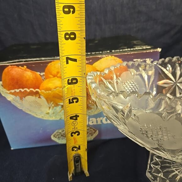 Stunning Jardiniere 24% Lead Hand Cut Lead Crystal Helena Stem Centerpiece 327 - Picture 10 of 11